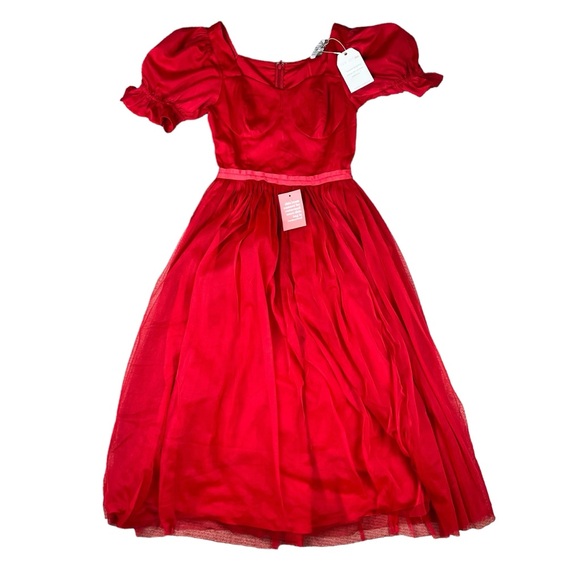 Ivy City Co Dresses & Skirts - Ivy City ballerina dress in red tulle skirt women’s SZ XS
